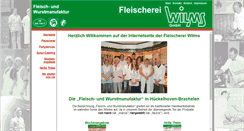 Desktop Screenshot of fleischerei-wilms.de